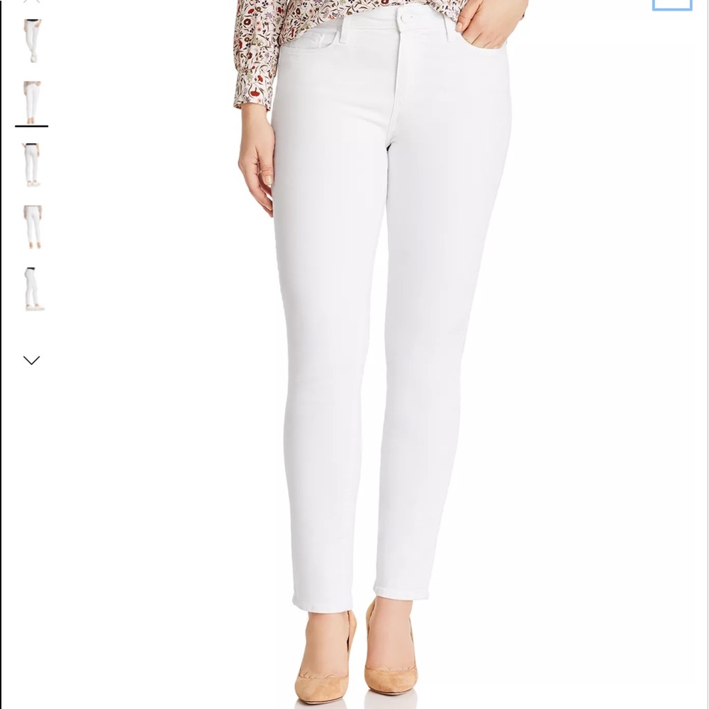Paige Skyline Ankle Peg White Jeans 32